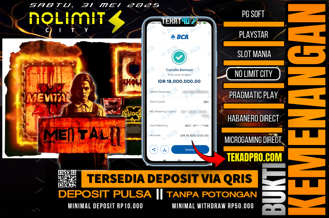 BUKTI KEMENANGAN TEKAT4D 31 MEI 2025