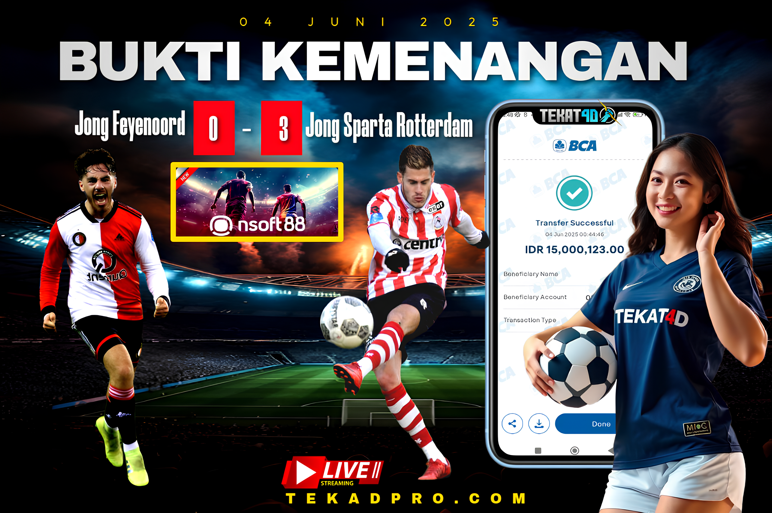 BUKTI KEMENANGAN TEKAT4D 04 JUNI 2025
