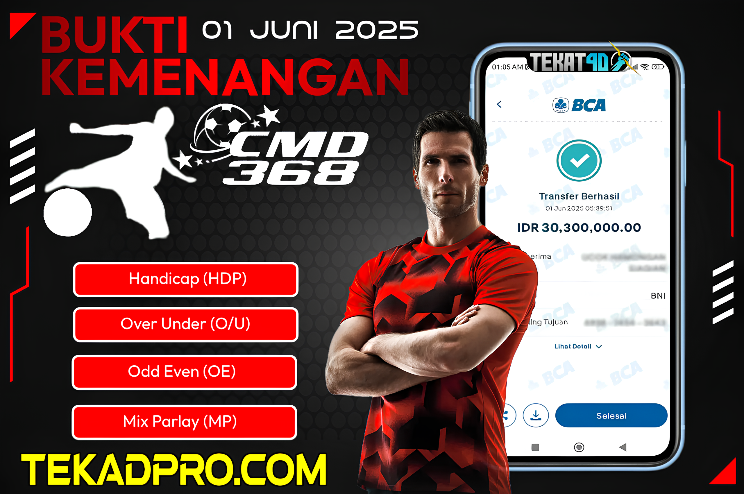 BUKTI KEMENANGAN TEKAT4D 01 JUNI 2025