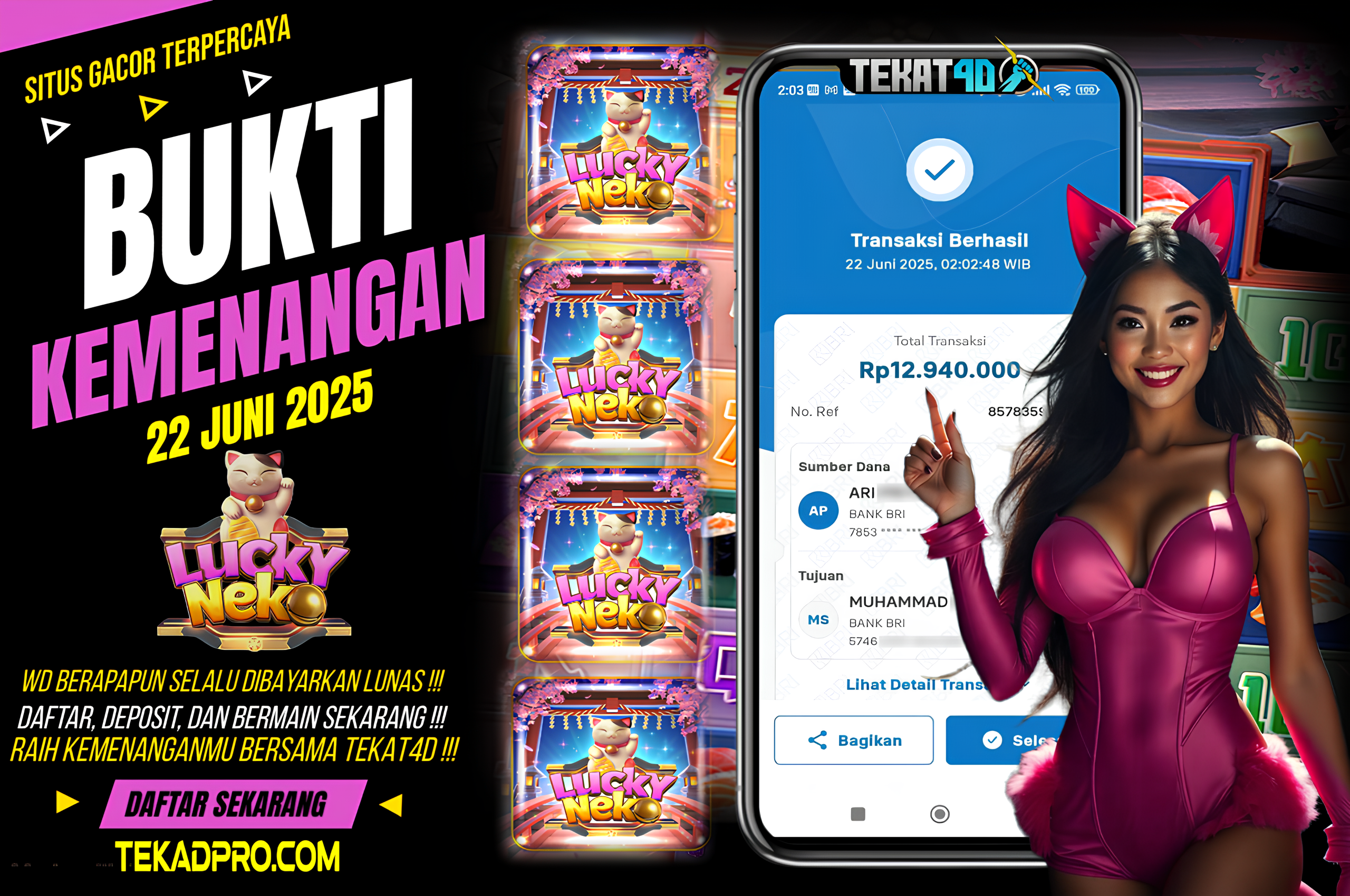 BUKTI KEMENANGAN TEKAT4D 22 JUNI 2025