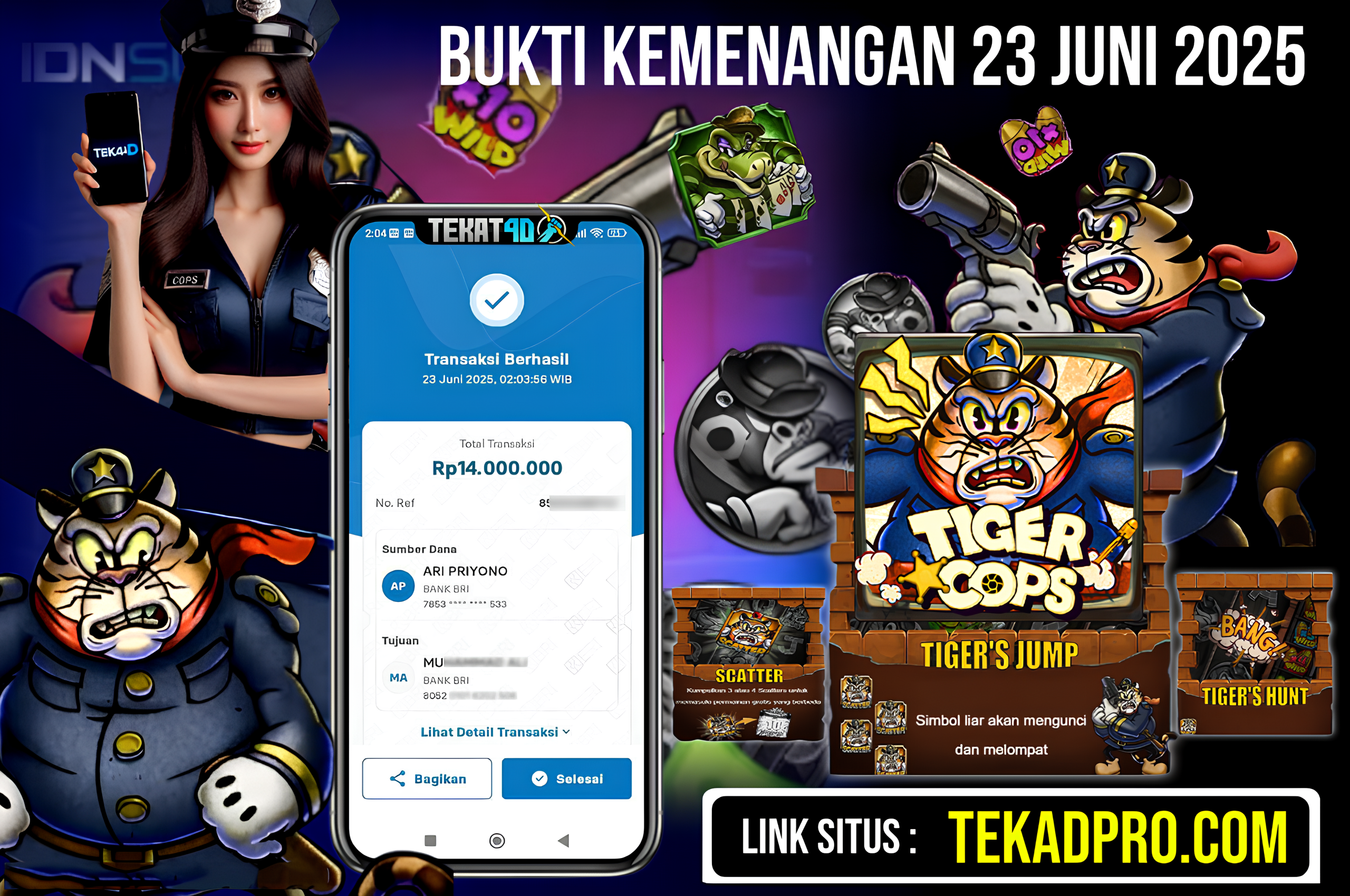 BUKTI KEMENANGAN TEKAT4D 23 JUNI 2025