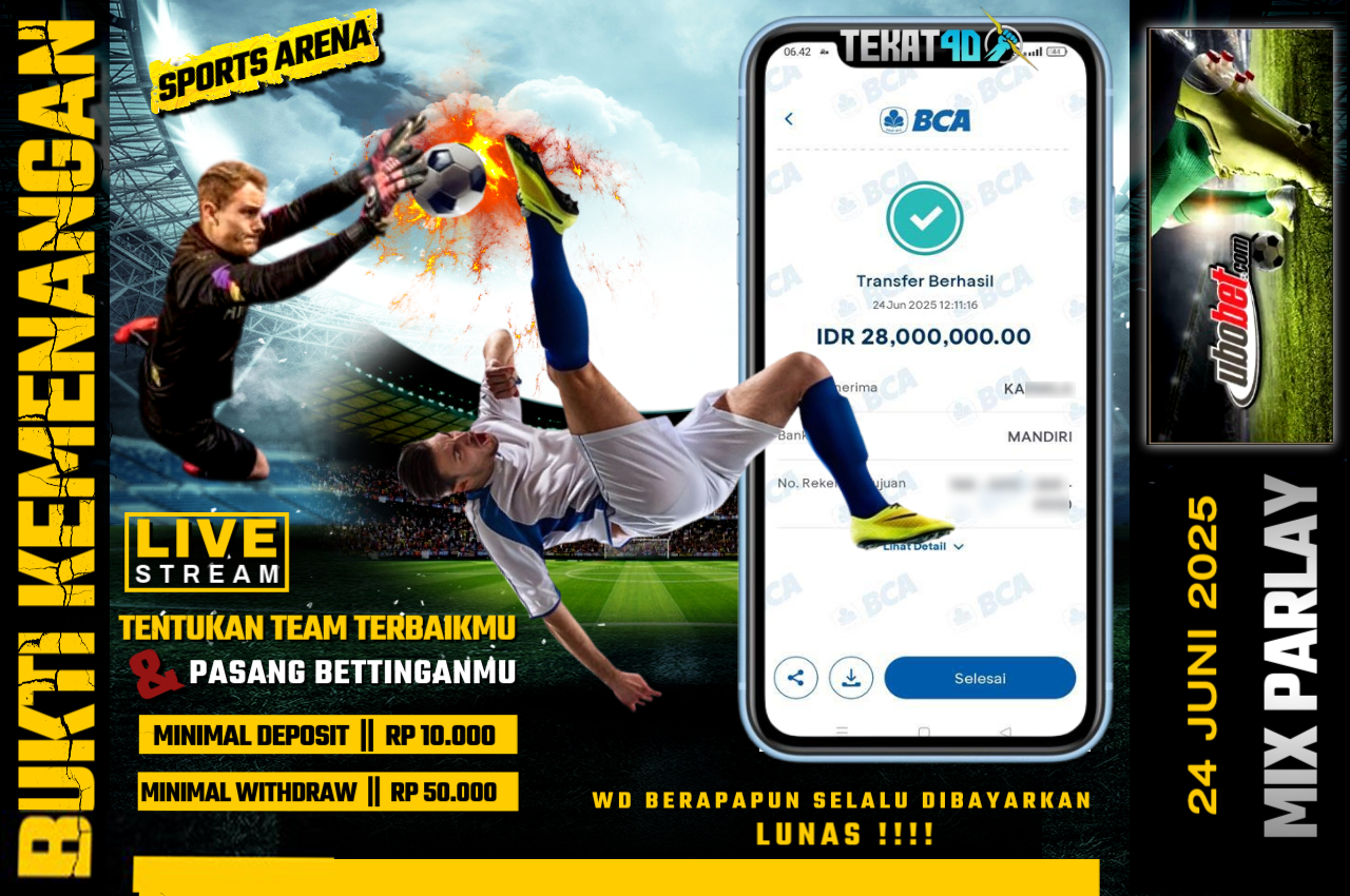 BUKTI KEMENANGAN TEKAT4D 24 JUNI 2025