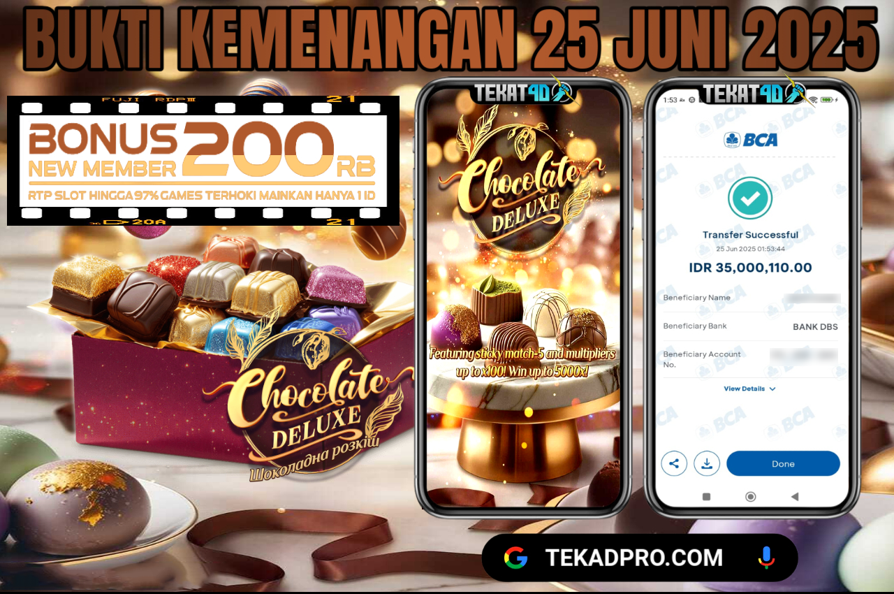BUKTI KEMENANGAN TEKAT4D 25 JUNI 2025