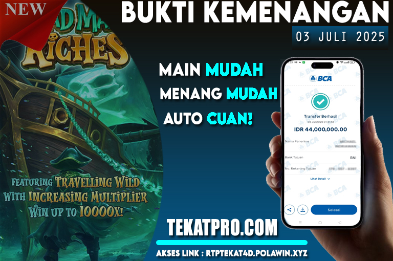 BUKTI KEMENANGAN TEKAT4D 03 JULI 2025