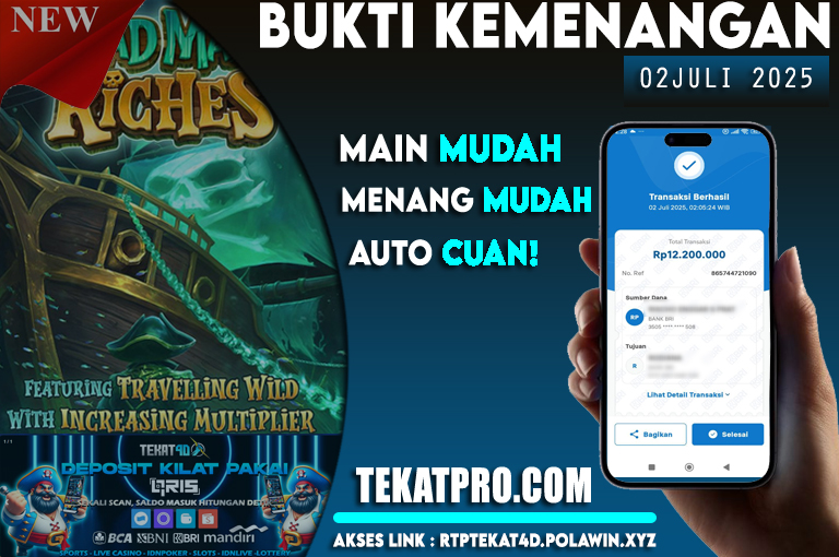 BUKTI KEMENANGAN TEKAT4D 02 JULI 2025